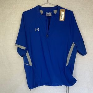 Under Armour LOOSE Men's Small Blue Quarter Zip Sport Shirt #0273